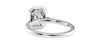 Emerald Cut Halo Plain Band Diamond Engagement Ring