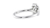 Emerald Cut Halo Plain Band Diamond Engagement Ring