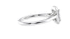 Emerald Cut Halo Plain Band Diamond Engagement Ring
