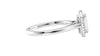 Emerald Cut Halo Plain Band Diamond Engagement Ring