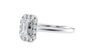Emerald Cut Halo Plain Band Diamond Engagement Ring
