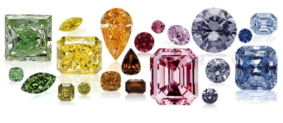 Diamond Coloured Gemstones Engagement Rings