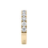 Laboratory grown diamond wedding-eternity ring 18ct yellow gold end view.