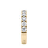 Laboratory grown diamond wedding-eternity ring 18ct yellow gold end view.