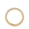 Laboratory grown diamond wedding-eternity ring 18ct yellow gold side view.