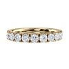 Laboratory grown diamond wedding-eternity ring 18ct yellow gold front view.