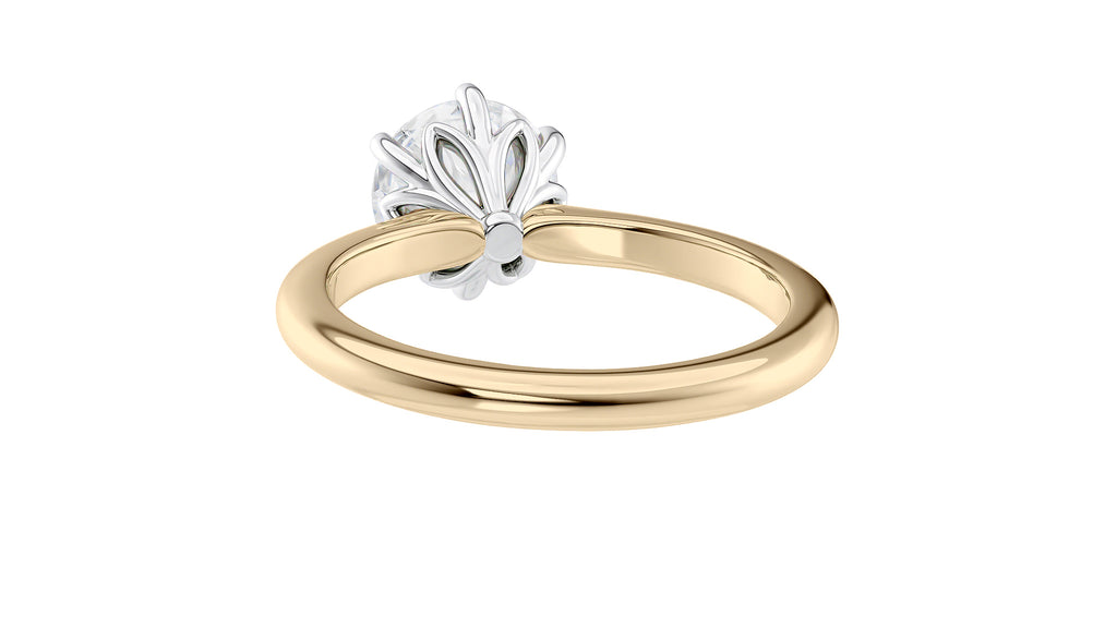 Round Solitaire 6 Claw Diamond Engagement Ring