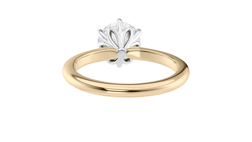 Round Solitaire 6 Claw Diamond Engagement Ring