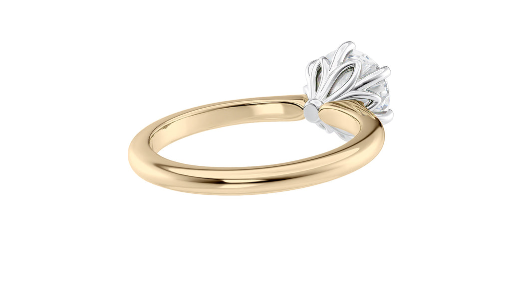 Round Solitaire 6 Claw Diamond Engagement Ring