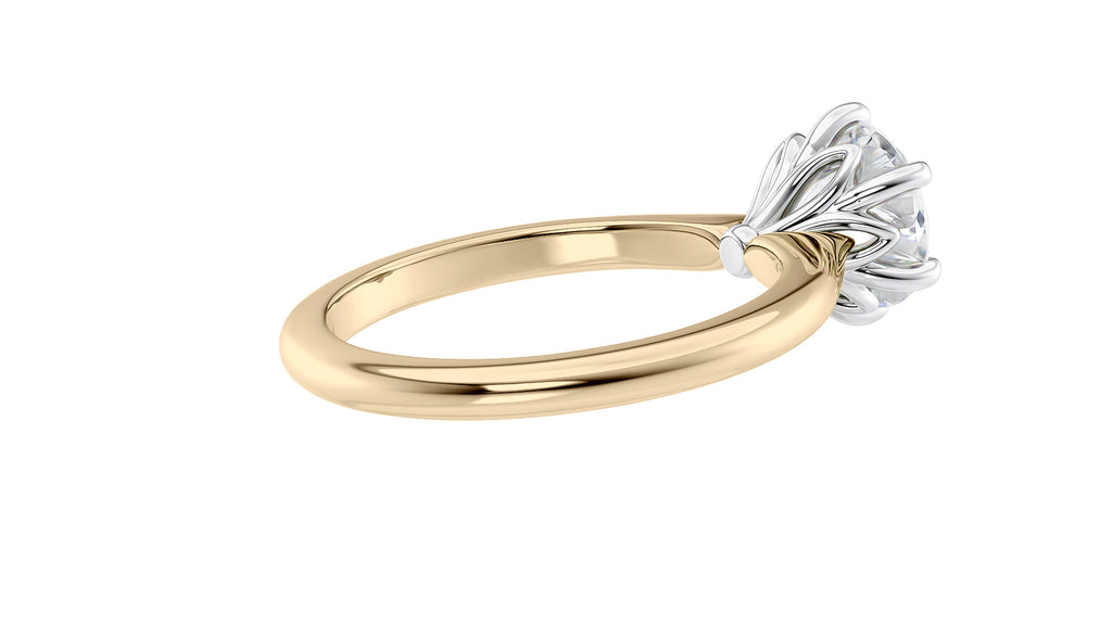 Round Solitaire 6 Claw Diamond Engagement Ring