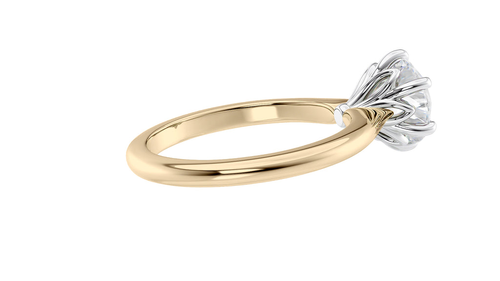Round Solitaire 6 Claw Diamond Engagement Ring