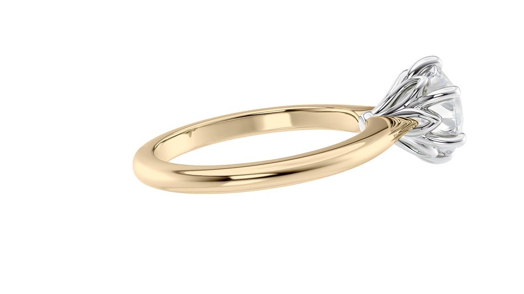 Round Solitaire 6 Claw Diamond Engagement Ring