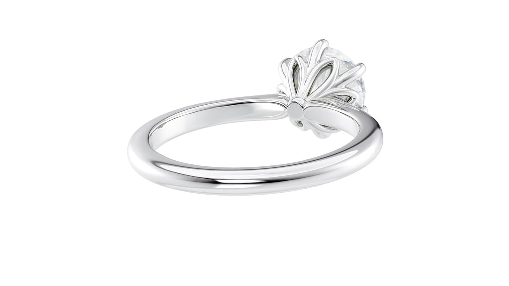 Round Solitaire 6 Claw Diamond Engagement Ring