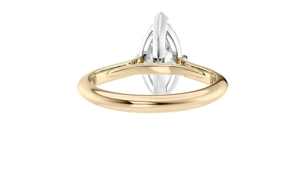 Marquise Cut Solitaire With Diamond Bridge Engagement Ring