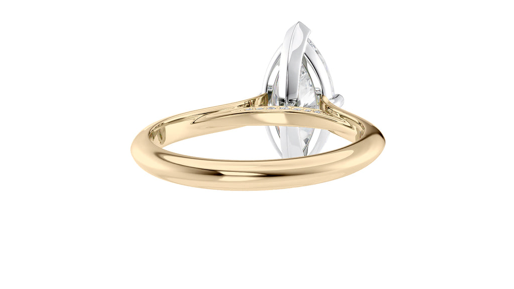 Marquise Cut Solitaire With Diamond Bridge Engagement Ring