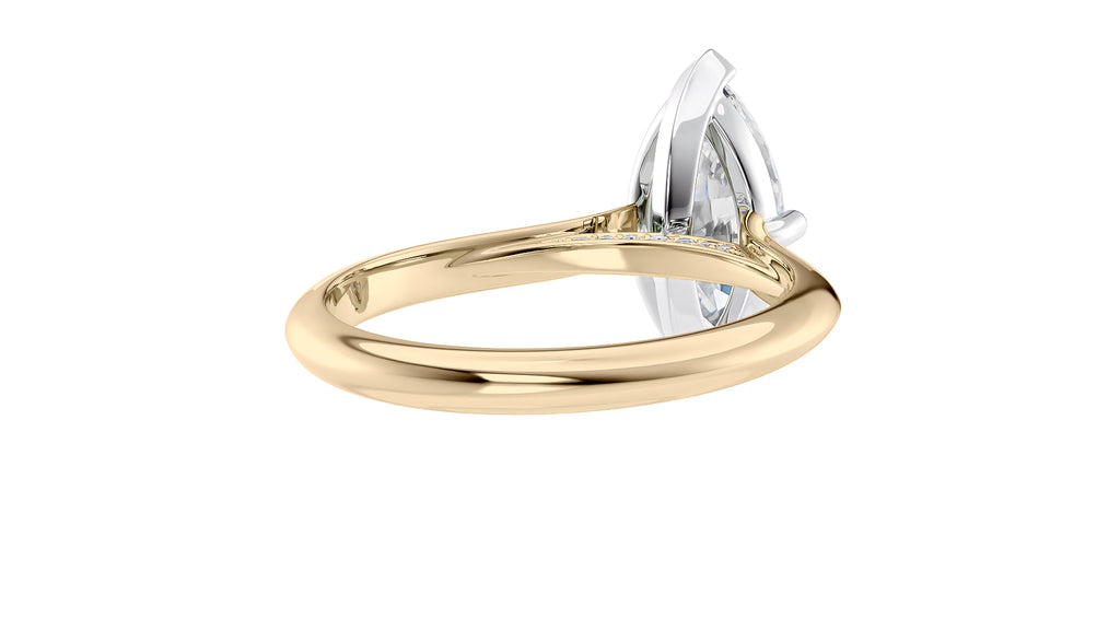 Marquise Cut Solitaire With Diamond Bridge Engagement Ring