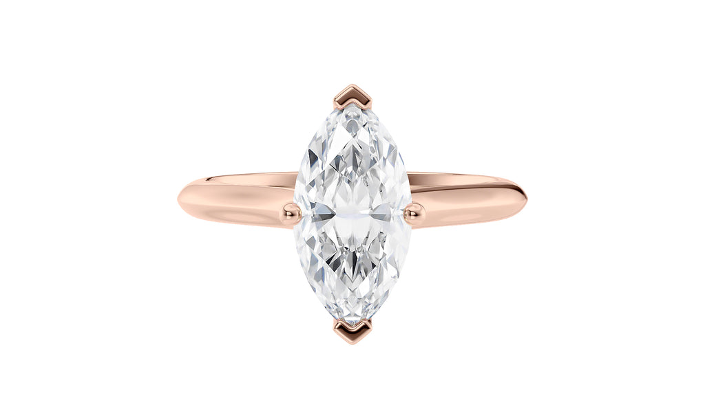Marquise Cut Solitaire With Diamond Bridge Engagement Ring
