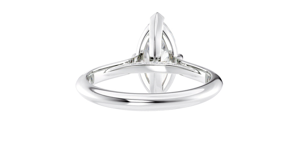 Marquise Cut Solitaire With Diamond Bridge Engagement Ring