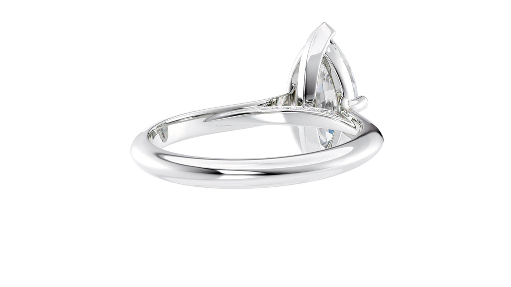 Marquise Cut Solitaire With Diamond Bridge Engagement Ring