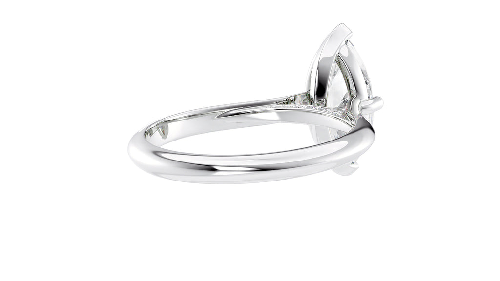 Marquise Cut Solitaire With Diamond Bridge Engagement Ring