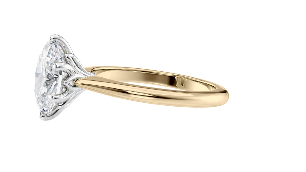 Oval Solitaire 6 Claw Diamond Engagement Ring
