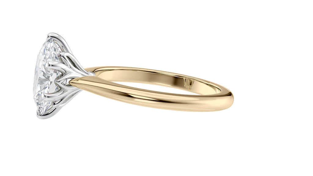 Oval Solitaire 6 Claw Diamond Engagement Ring