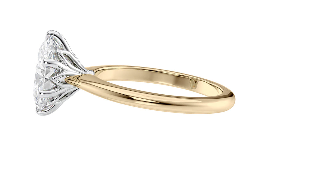 Oval Solitaire 6 Claw Diamond Engagement Ring