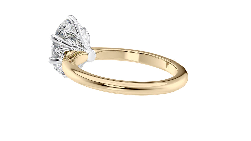 Oval Solitaire 6 Claw Diamond Engagement Ring