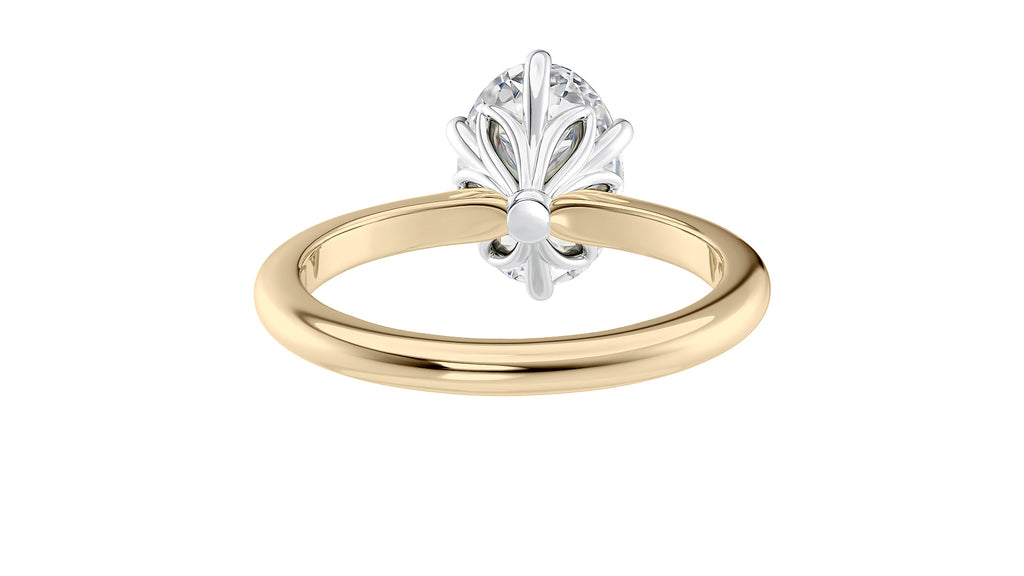 Oval Solitaire 6 Claw Diamond Engagement Ring