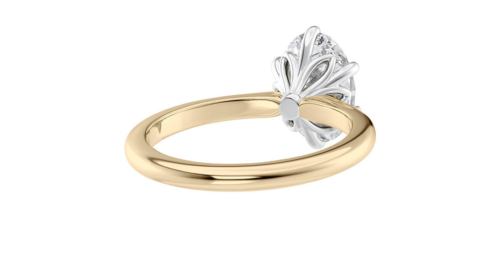 Oval Solitaire 6 Claw Diamond Engagement Ring
