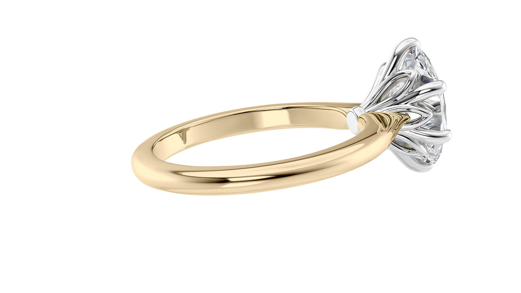 Oval Solitaire 6 Claw Diamond Engagement Ring