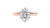 Oval Solitaire 6 Claw Diamond Engagement Ring