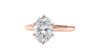 Oval Solitaire 6 Claw Diamond Engagement Ring