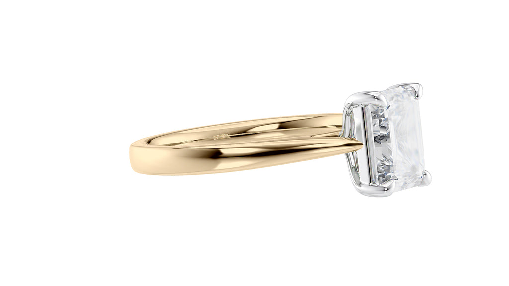 Emerald Cut Solitaire Diamond Engagement Ring