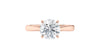 Round Solitaire Tapered Band Diamond Engagement Ring