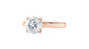 Round Solitaire Tapered Band Diamond Engagement Ring