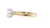 Round Solitaire Tapered Band Diamond Engagement Ring