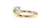 Round Solitaire Tapered Band Diamond Engagement Ring