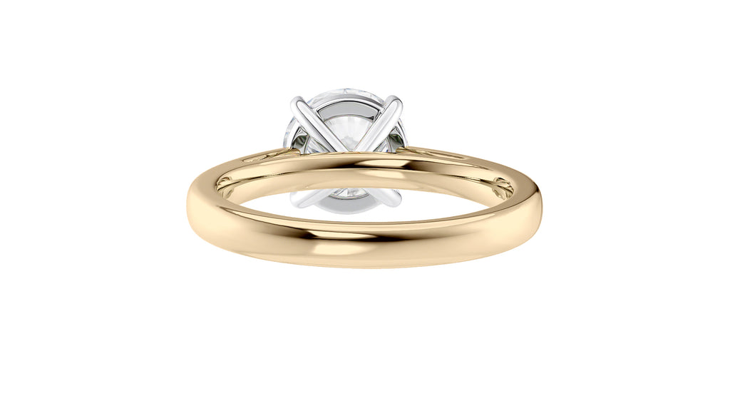 Round Solitaire Tapered Band Diamond Engagement Ring
