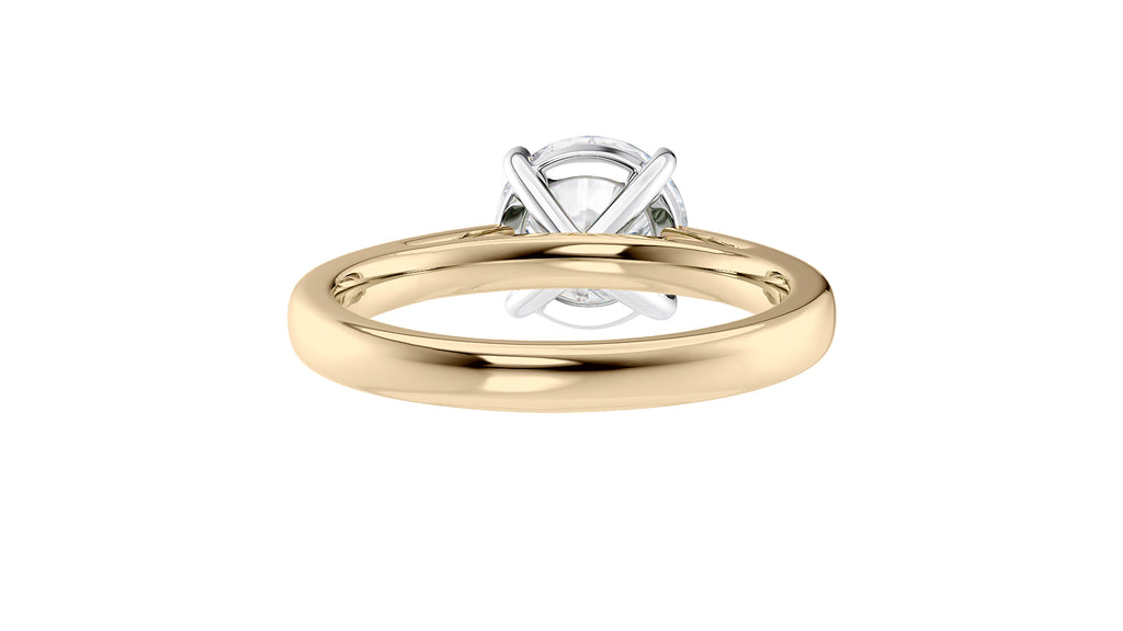 Round Solitaire Tapered Band Diamond Engagement Ring