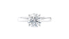 Round Solitaire Tapered Band Diamond Engagement Ring