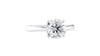 Round Solitaire Tapered Band Diamond Engagement Ring