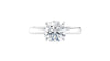 Round Solitaire Tapered Band Diamond Engagement Ring
