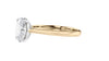 Oval Solitaire with Diamond Bridge Engagement Ring