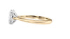 Oval Solitaire with Diamond Bridge Engagement Ring