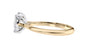 Oval Solitaire with Diamond Bridge Engagement Ring