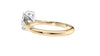 Oval Solitaire with Diamond Bridge Engagement Ring