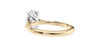 Oval Solitaire with Diamond Bridge Engagement Ring