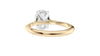 Oval Solitaire with Diamond Bridge Engagement Ring