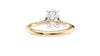 Oval Solitaire with Diamond Bridge Engagement Ring